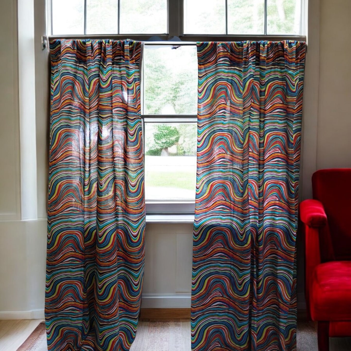 Rainbow curtains