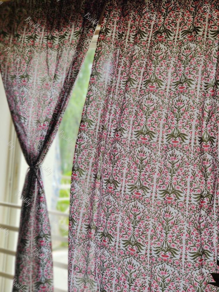 Floral Mughal inspired curtain