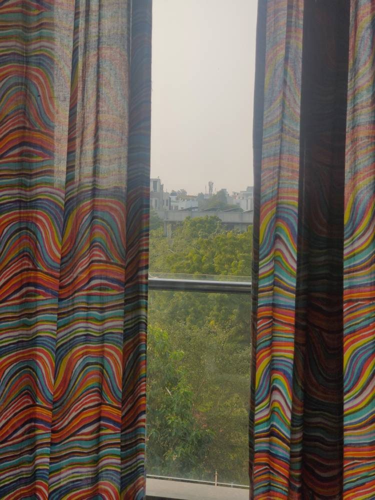 Rainbow curtains
