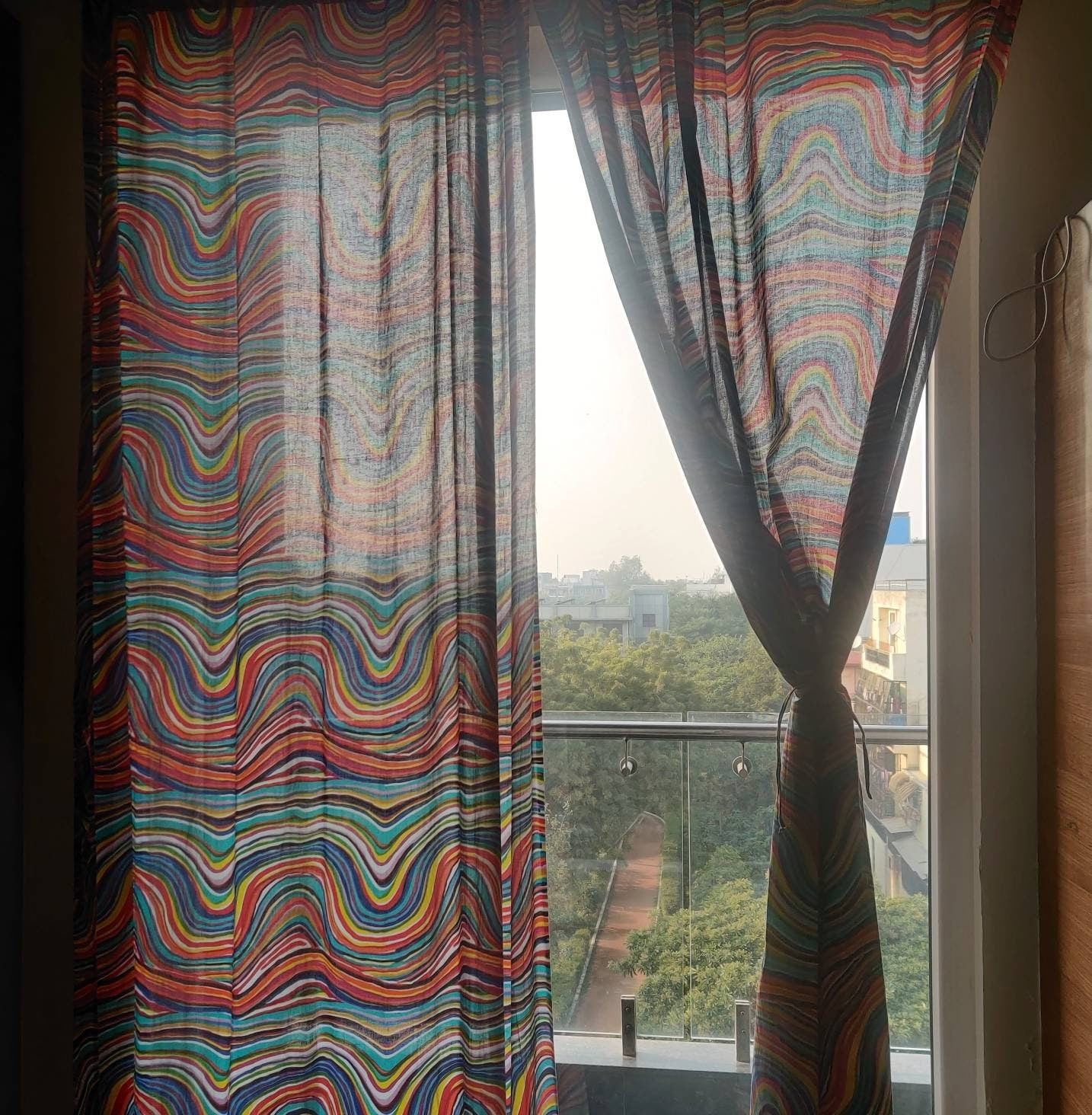 Rainbow curtains