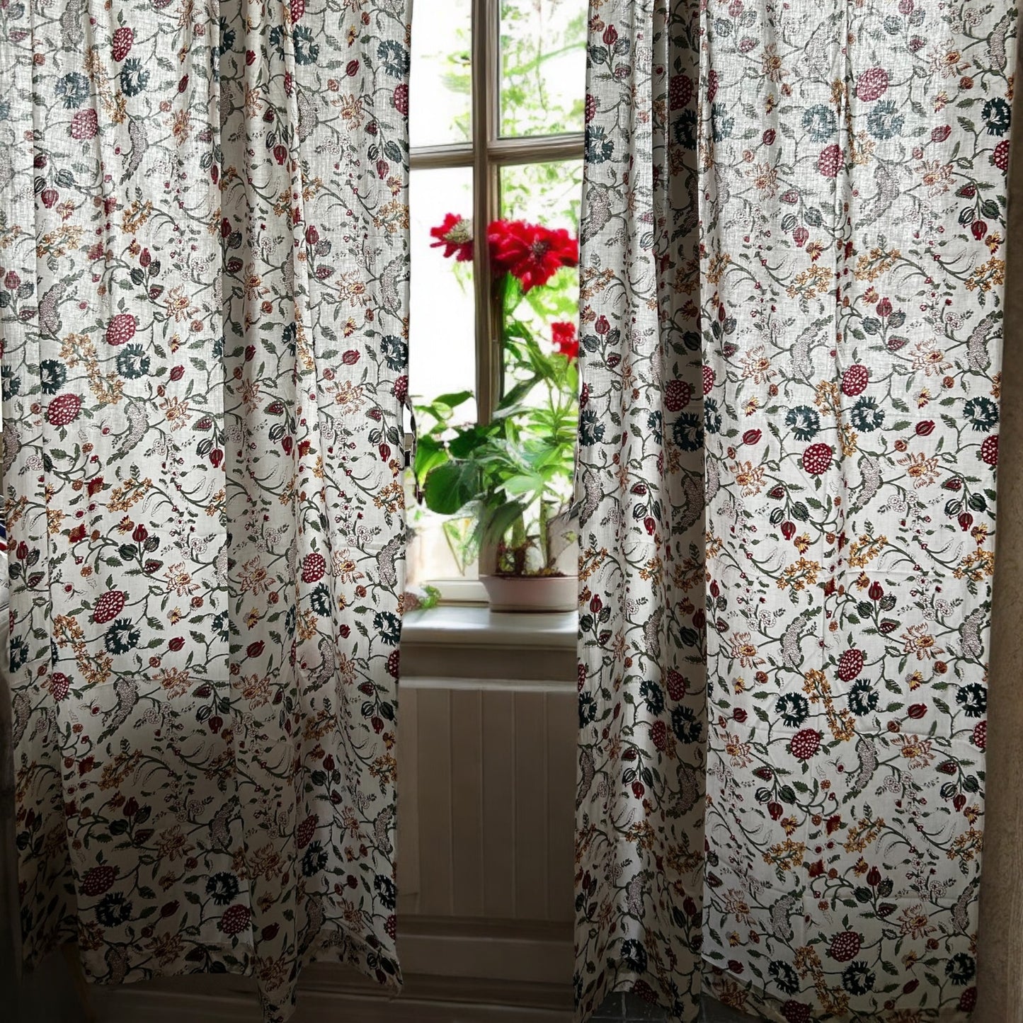 Floral cottage curtains