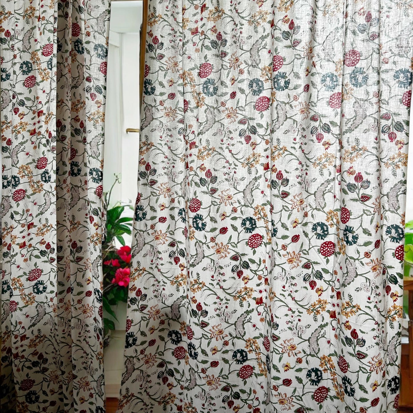 Floral cottage curtains