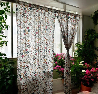 Floral cottage curtains