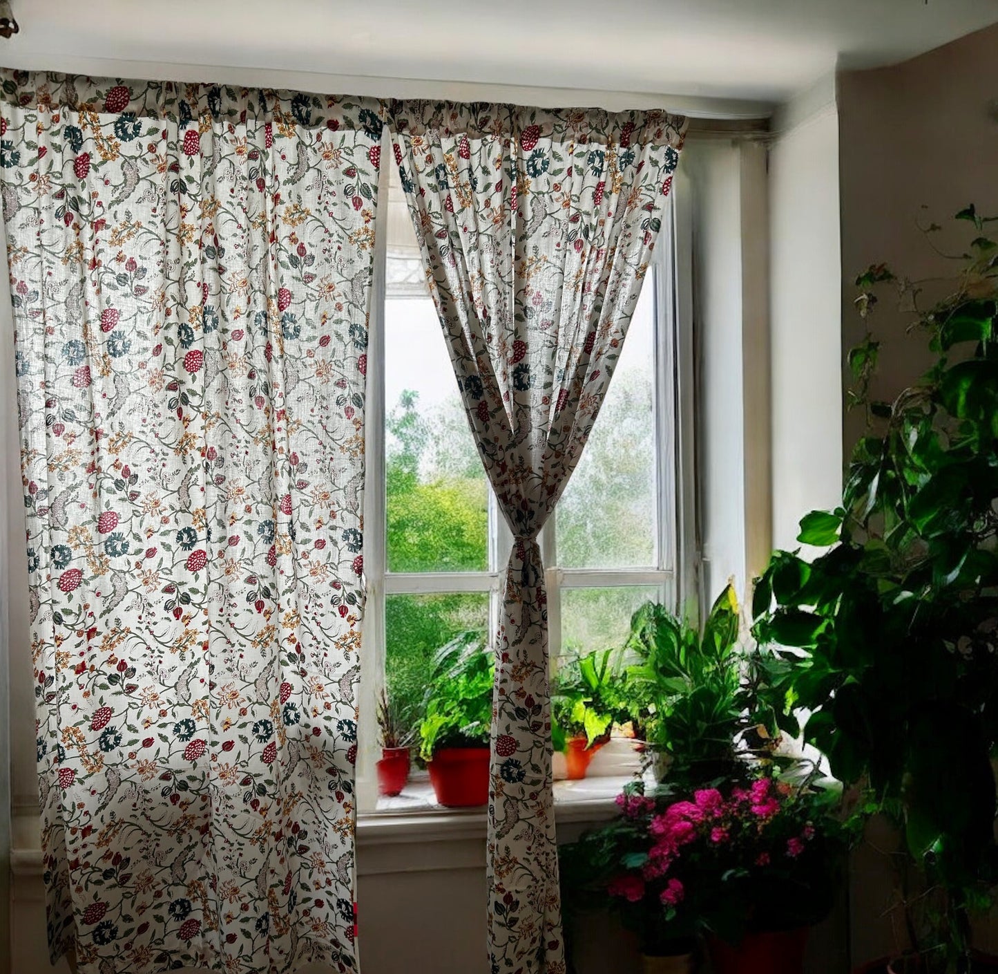 Floral cottage curtains