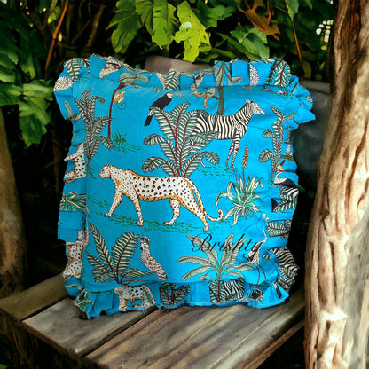 Tropical Jungle Safari cushion covers, Wild animal printed cushion covers