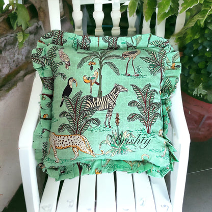 Tropical Jungle Safari cushion covers, Wild animal printed cushion covers