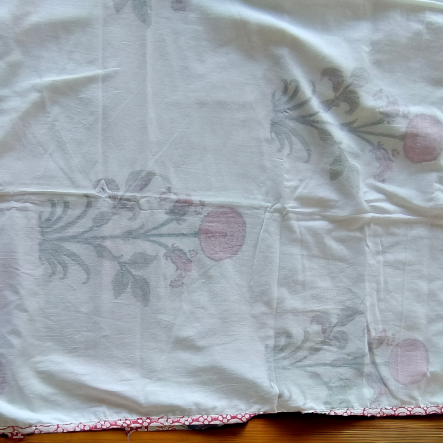 Soft hand printed floral muslin baby blanket for infants and toddlers