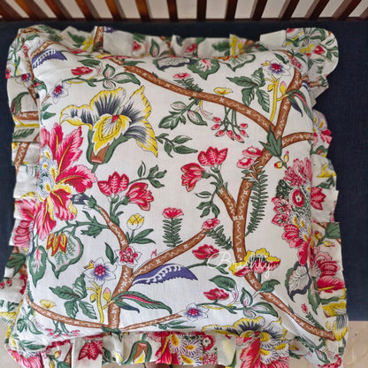 Floral trail cushion cover