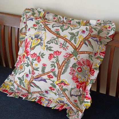 Floral trail cushion cover