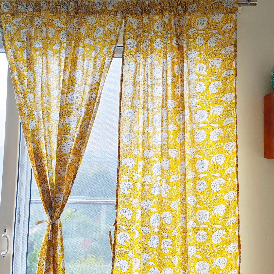 Sunehri Dhoop Yellow sunshine curtain