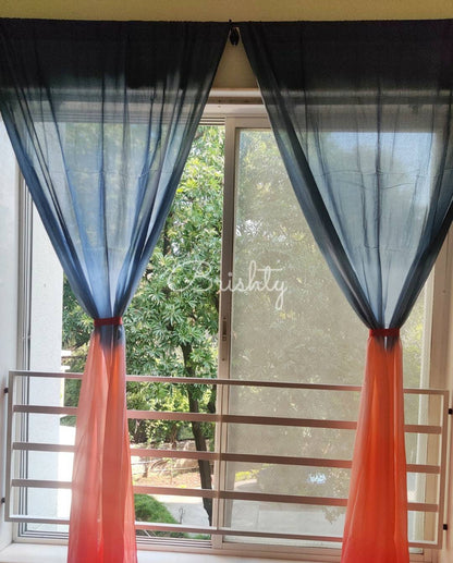 Tie dyed sunset curtains