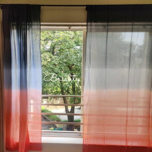 Tie dyed sunset curtains