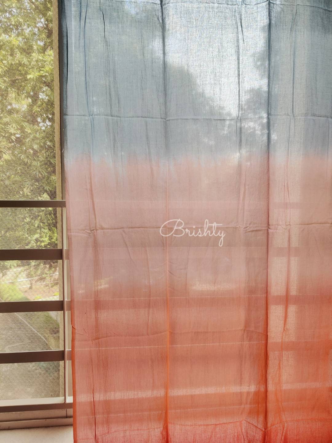 Tie dyed sunset curtains