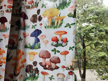 Wild mushroom sheer curtains