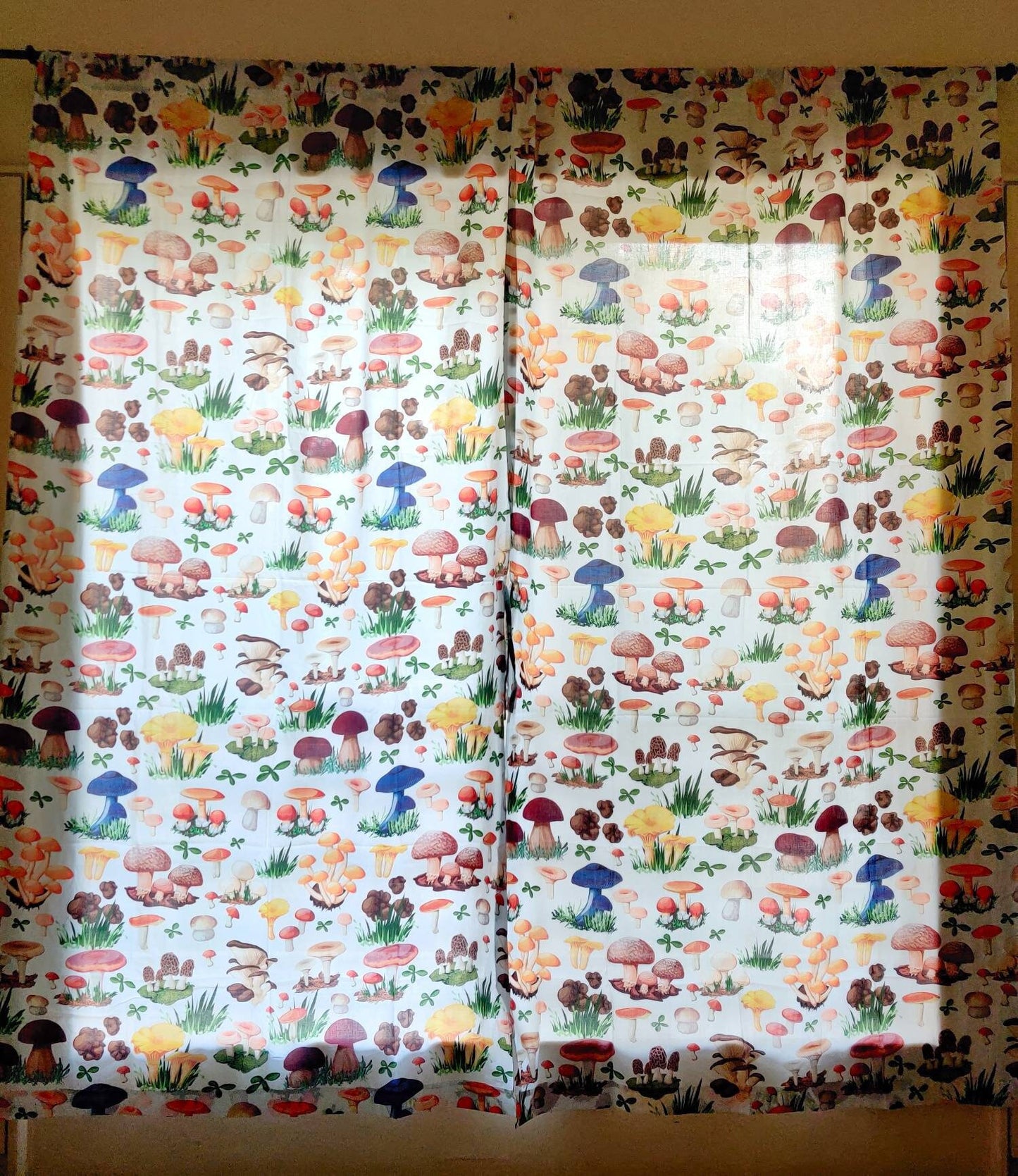 Wild mushroom sheer curtains