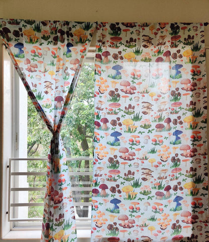 Wild mushroom sheer curtains