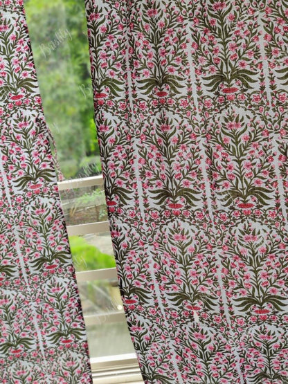 Floral Mughal inspired curtain