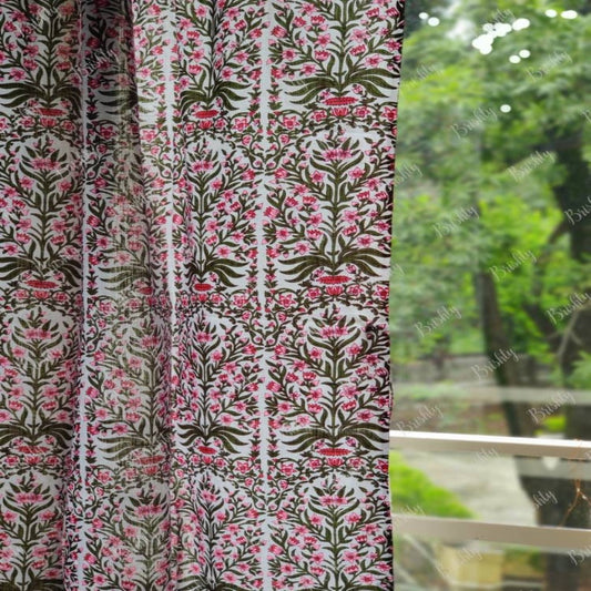 Floral Mughal inspired curtain