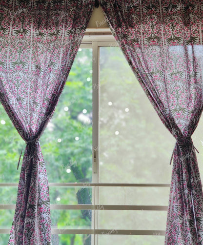 Floral Mughal inspired curtain